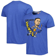 Stephen Curry Golden State Warriors Homage Caricature Tri-Blend T-Shirt Royal