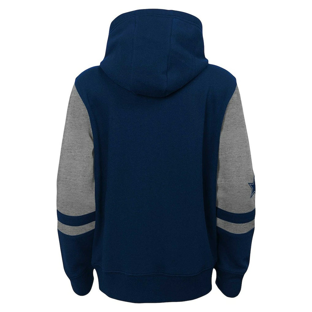 Dallas Cowboys Youth Colorblock Full-Zip Hoodie - Navy Hoodies
