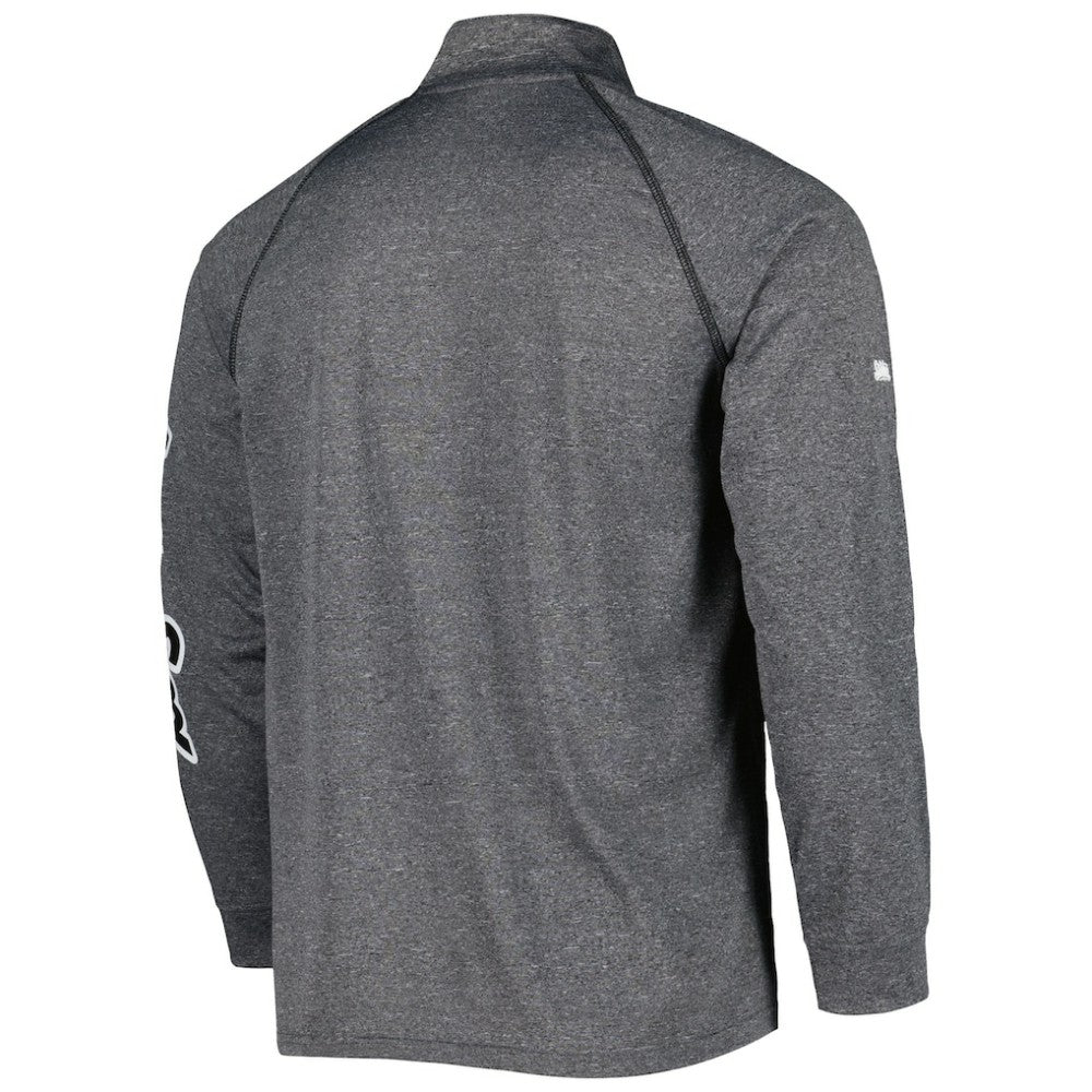 Chicago White Sox Stitches Wordmark Raglan Quarter-Zip Top - Heather Gray Tops