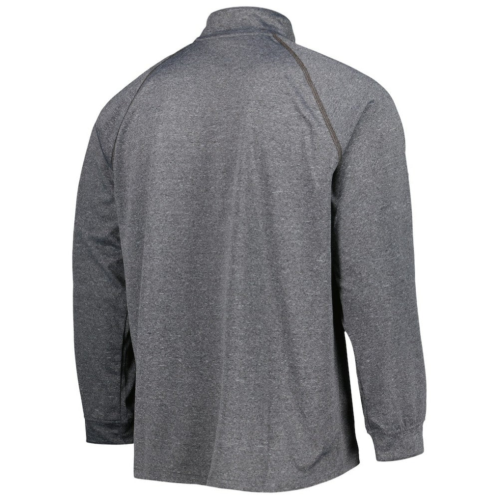 San Diego Padres Stitches Wordmark Raglan Quarter-Zip Top - Heather Gray Tops
