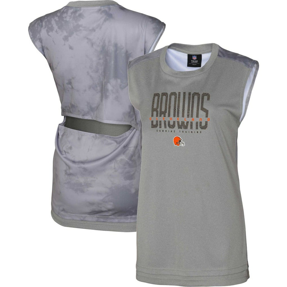 Cleveland Browns Women's No Sweat Tank Top - Gray Tops