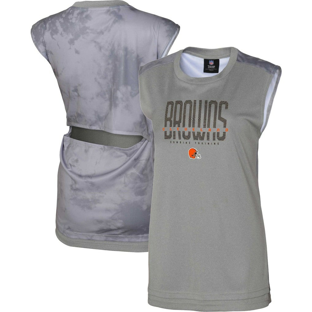 Cleveland Browns Women's No Sweat Tank Top - Gray Tops