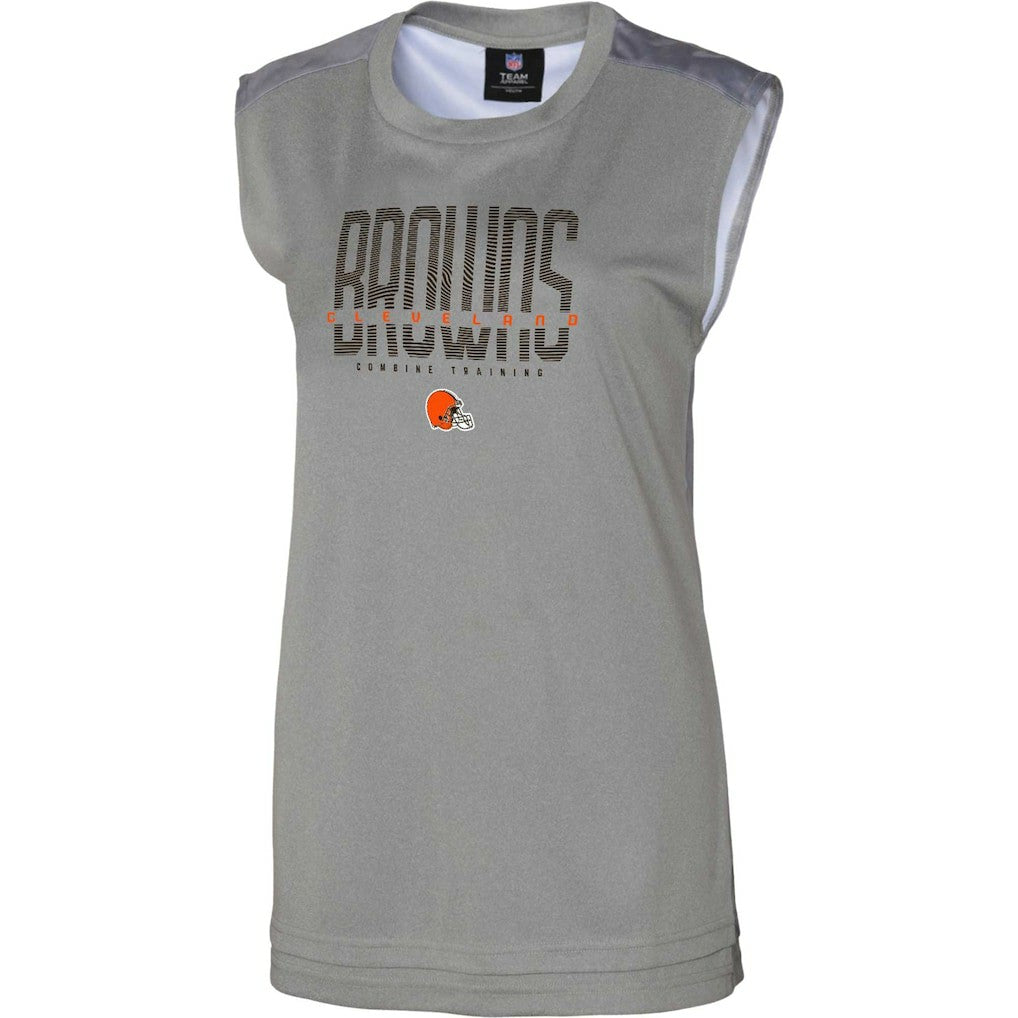 Cleveland Browns Women's No Sweat Tank Top - Gray Tops