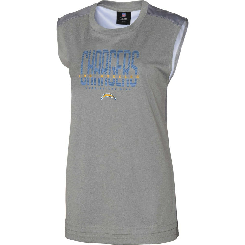 Los Angeles Chargers Women's No Sweat Tank Top - Gray Tops