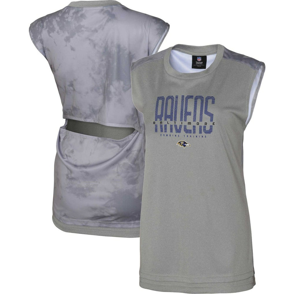 Baltimore Ravens Women's No Sweat Tank Top - Gray Tops