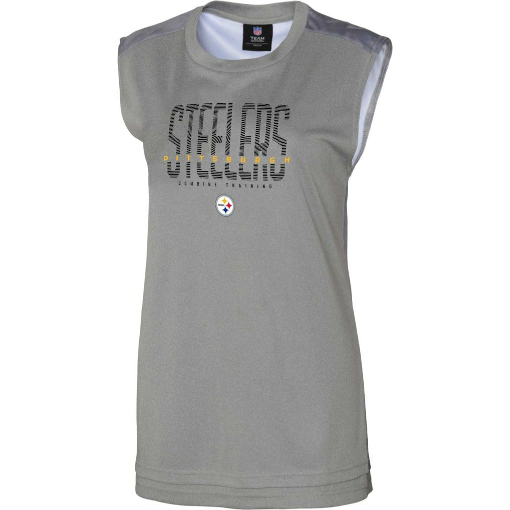 Pittsburgh Steelers Women's No Sweat Tank Top - Gray Tops