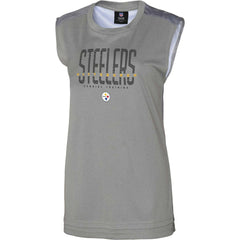 Pittsburgh Steelers Women's No Sweat Tank Top - Gray Tops