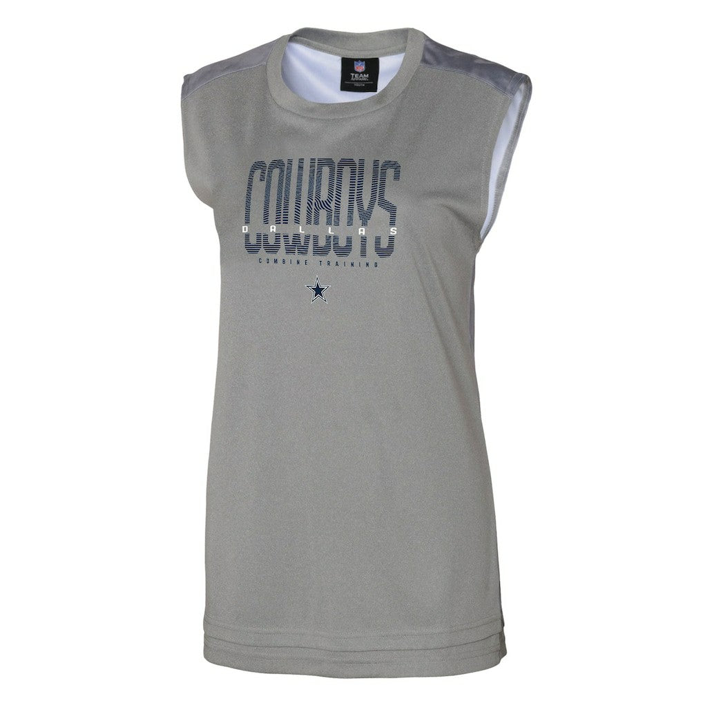 Dallas Cowboys Women's No Sweat Tank Top - Gray Tops