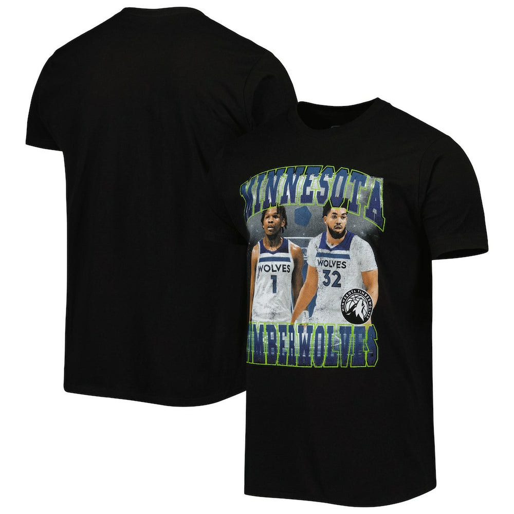 Anthony Edwards & Karl-Anthony Towns Minnesota Timberwolves Stadium Essentials Unisex Player Duo T-Shirt Black outlet