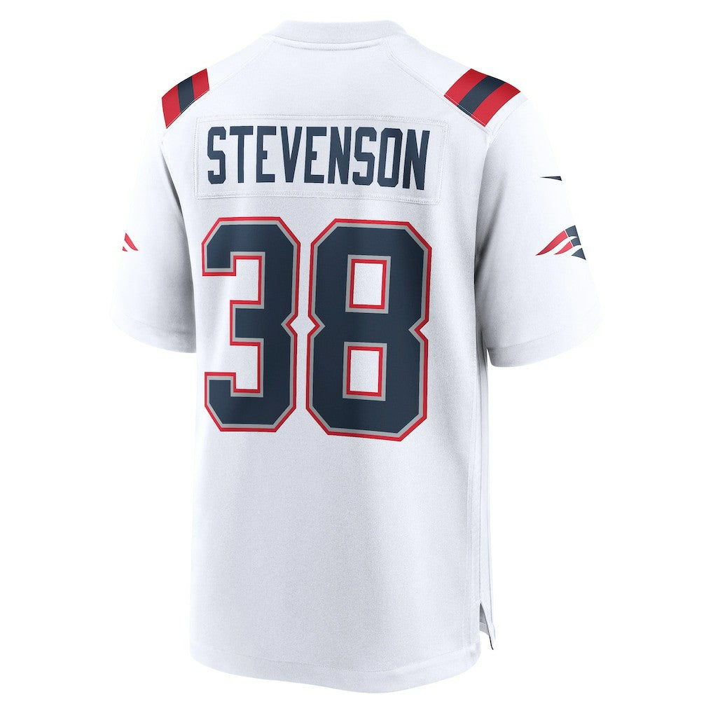 Rhamondre Stevenson New England Patriots Game Player Jersey - White Jerseys