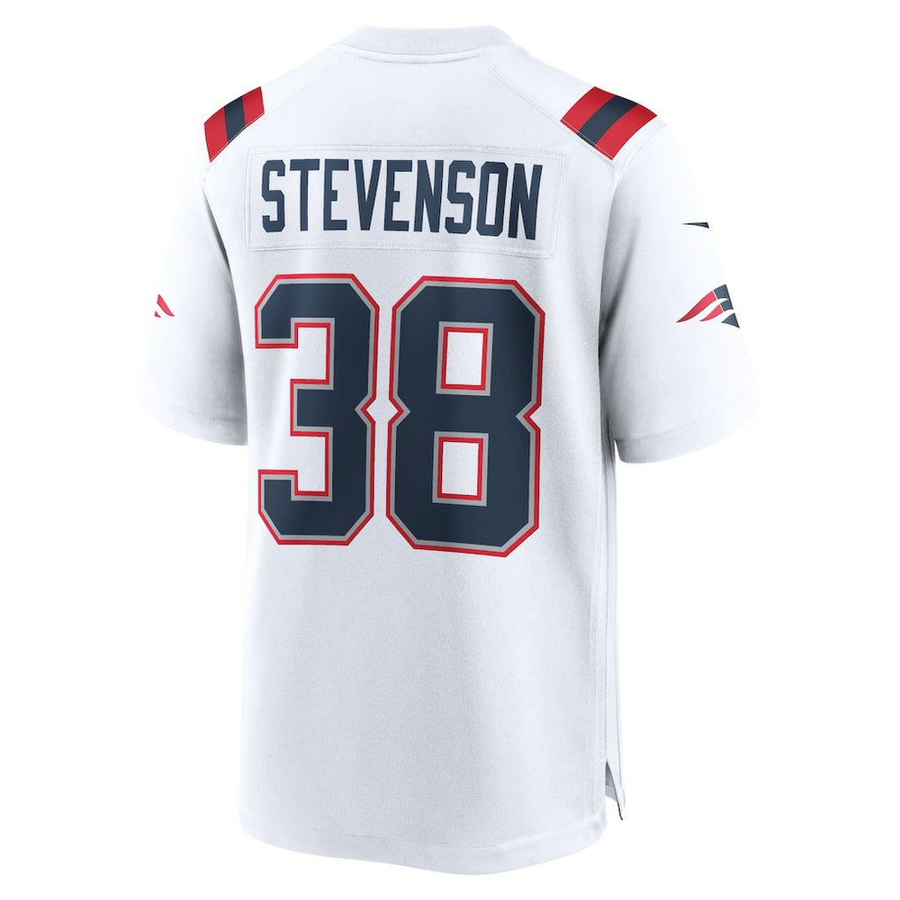 Rhamondre Stevenson New England Patriots Game Player Jersey - White Jerseys