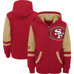 San Francisco 49ers Preschool Stadium Color Block Full-Zip Hoodie - Scarlet Hoodies