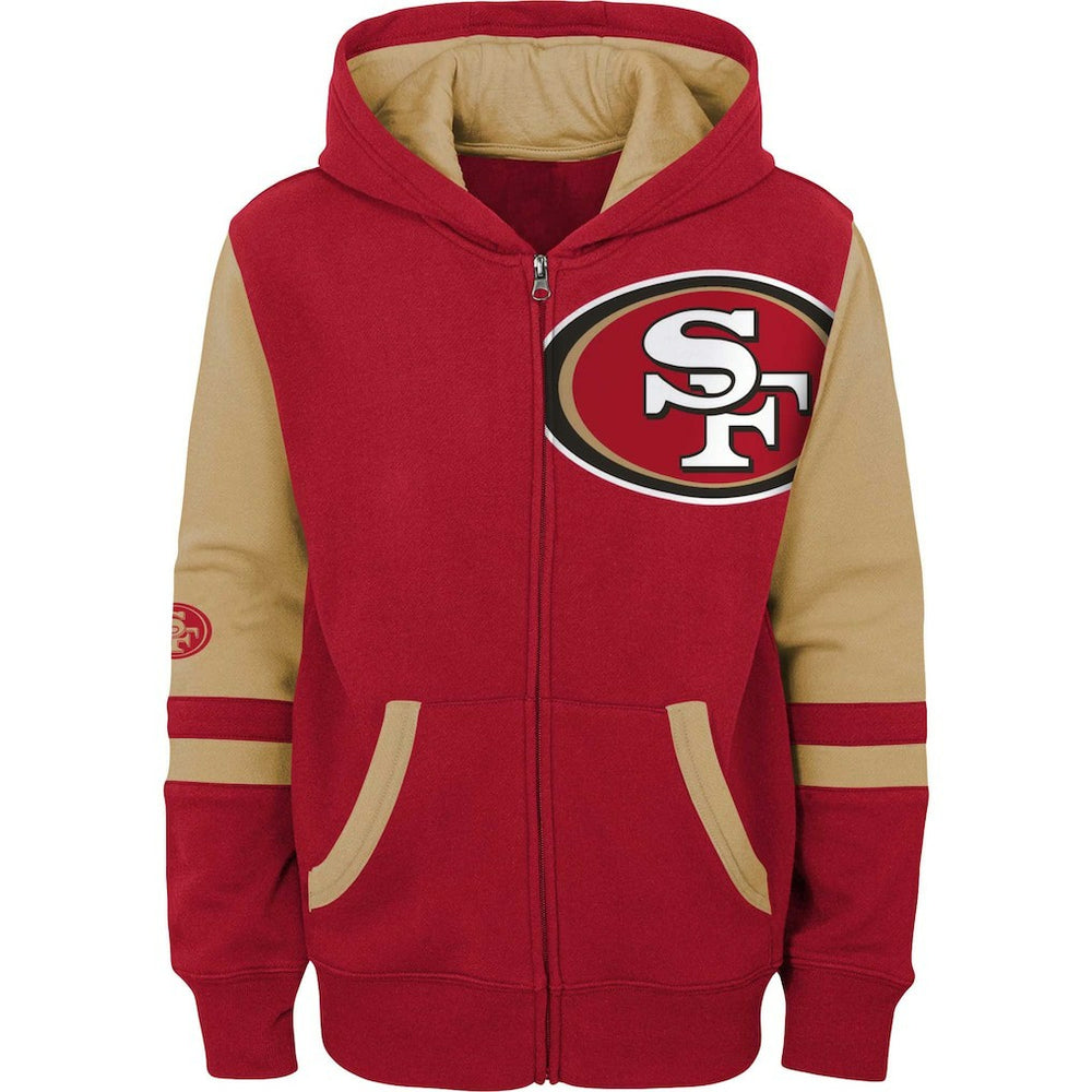 San Francisco 49ers Preschool Stadium Color Block Full-Zip Hoodie - Scarlet Hoodies
