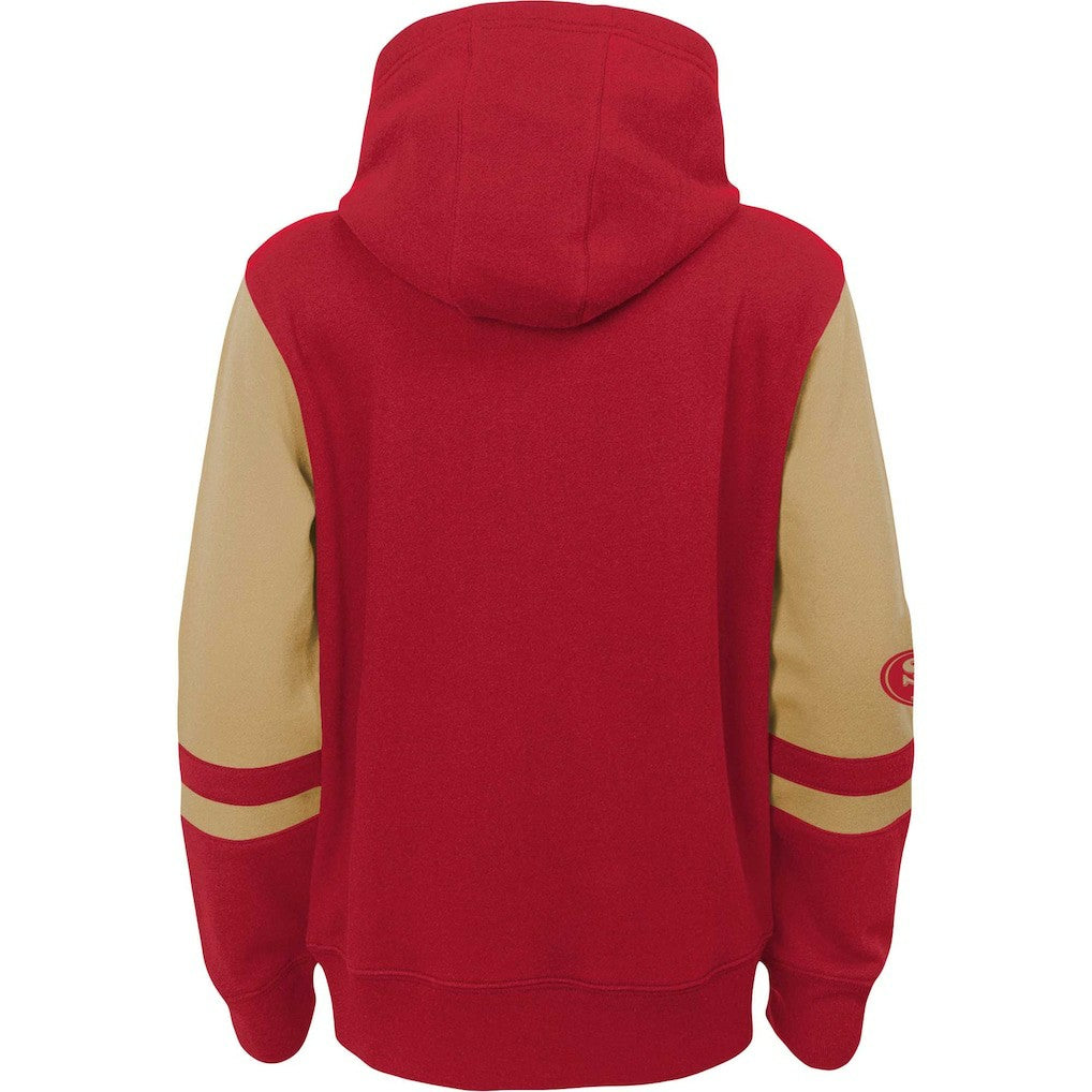 San Francisco 49ers Preschool Stadium Color Block Full-Zip Hoodie - Scarlet Hoodies