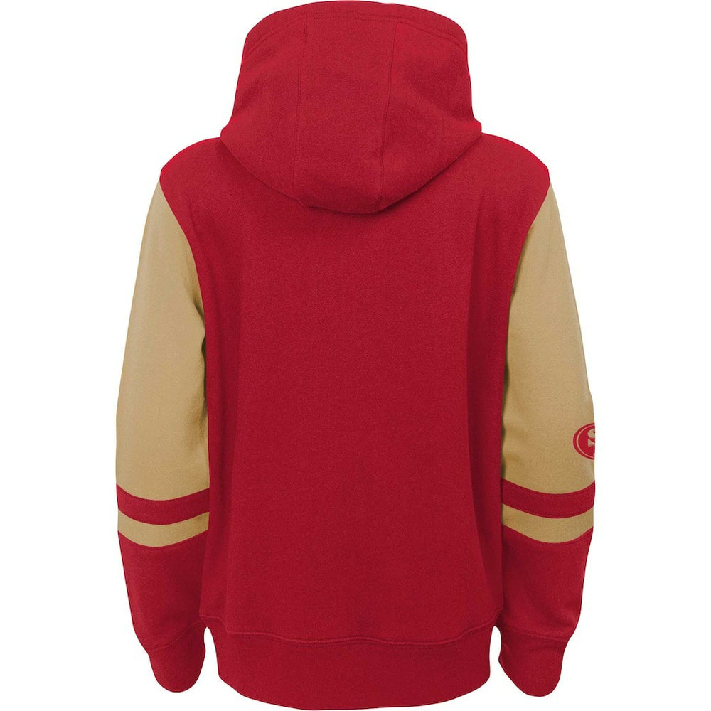San Francisco 49ers Preschool Stadium Color Block Full-Zip Hoodie - Scarlet Hoodies