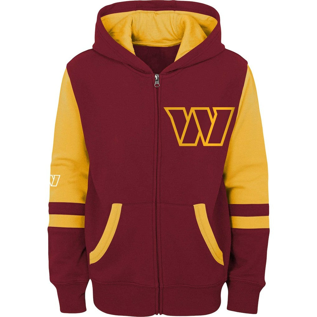 Washington Commanders Preschool Stadium Color Block Full-Zip Hoodie - Burgundy Hoodies