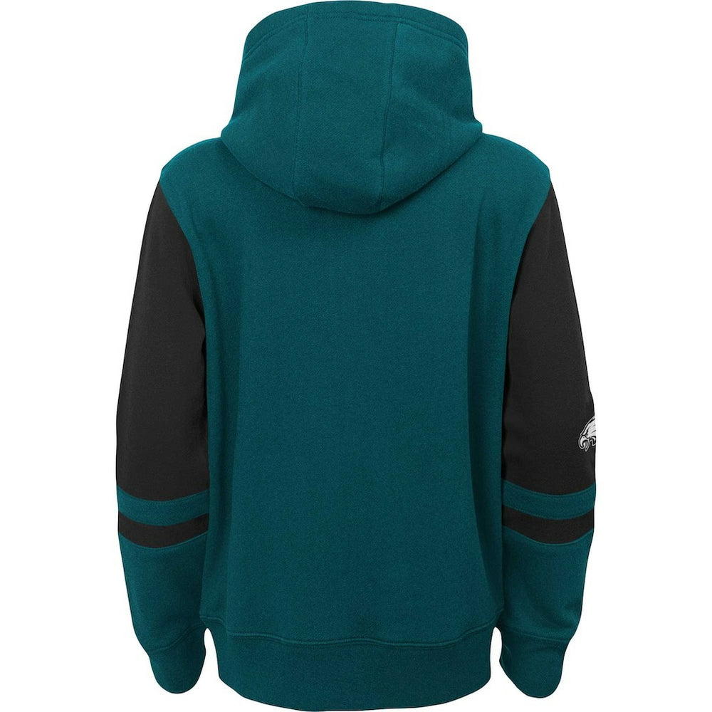 Philadelphia Eagles Preschool Stadium Color Block Full-Zip Hoodie - Green Hoodies