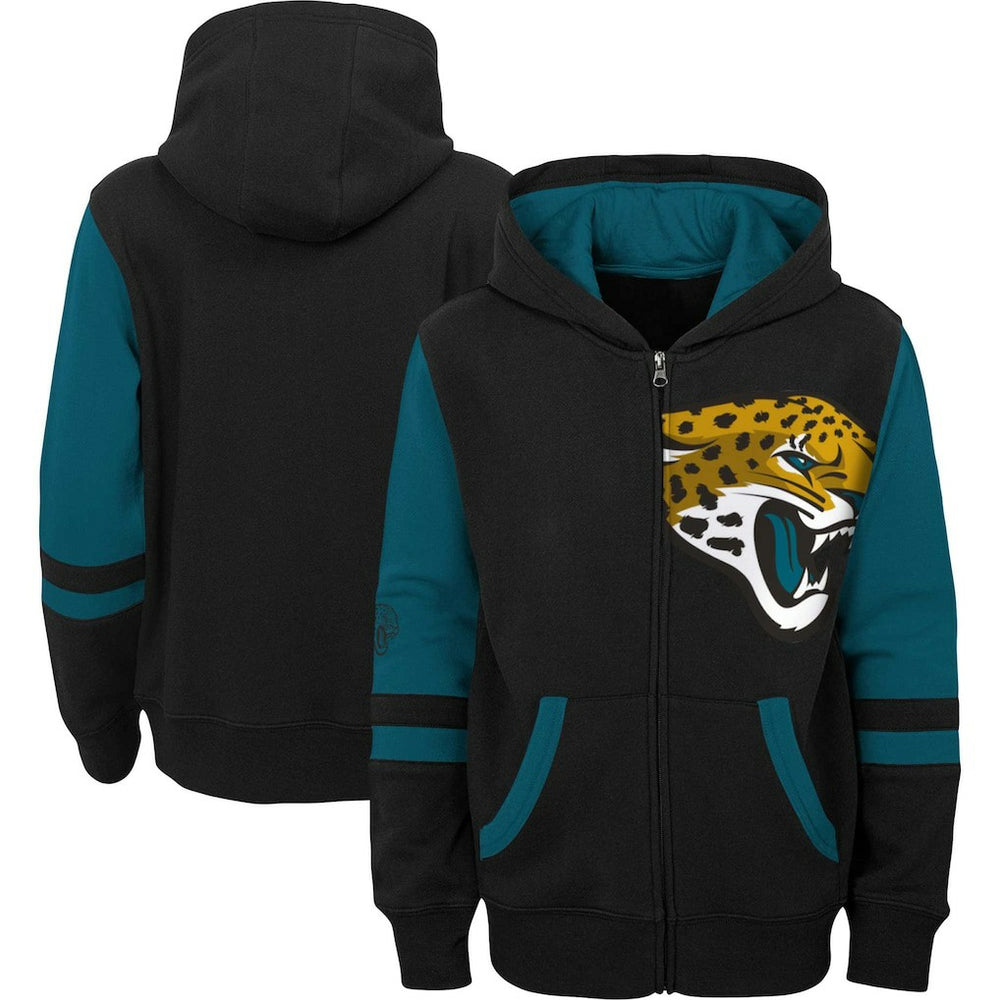 Jacksonville Jaguars Preschool Stadium Color Block Full-Zip Hoodie - Black Hoodies