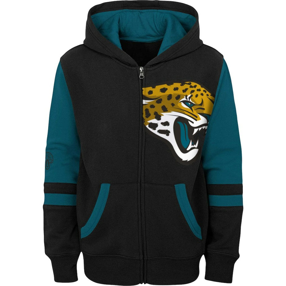 Jacksonville Jaguars Preschool Stadium Color Block Full-Zip Hoodie - Black Hoodies