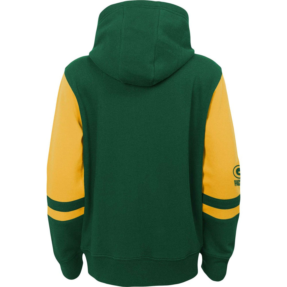 Green Bay Packers Preschool Stadium Color Block Full-Zip Hoodie - Green Hoodies