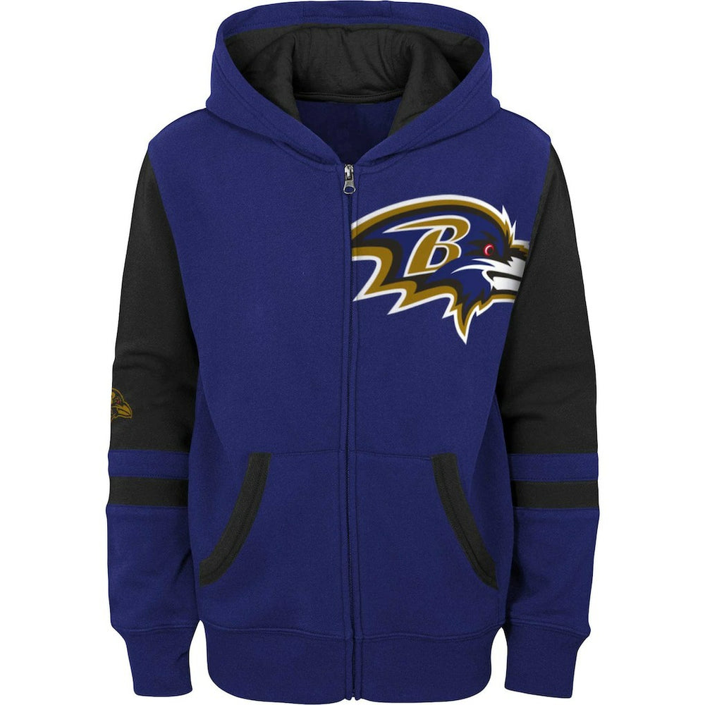 Baltimore Ravens Preschool Stadium Color Block Full-Zip Hoodie - Purple Hoodies