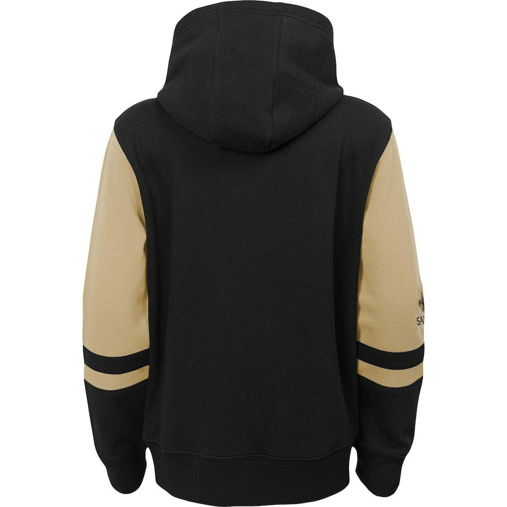 New Orleans Saints Preschool Stadium Color Block Full-Zip Hoodie - Black Hoodies