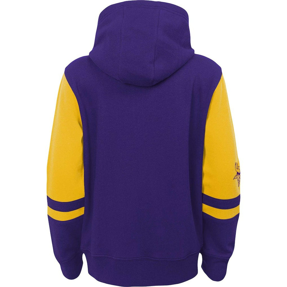 Minnesota Vikings Preschool Stadium Color Block Full-Zip Hoodie - Purple Hoodies