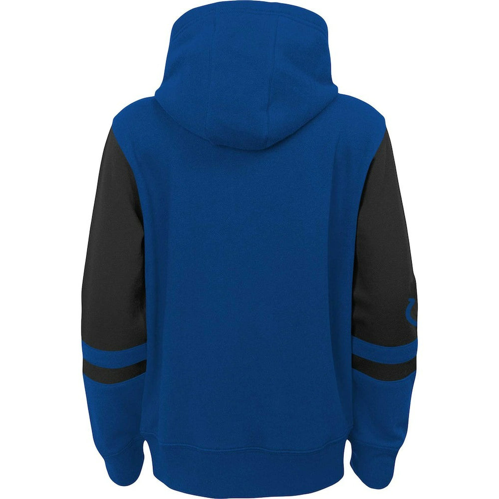 Indianapolis Colts Youth Colorblock Full-Zip Hoodie - Royal Hoodies