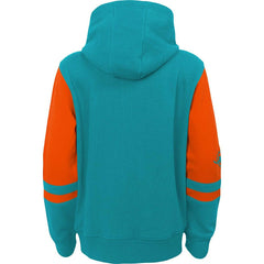 Miami Dolphins Youth Colorblock Full-Zip Hoodie - Aqua Hoodies