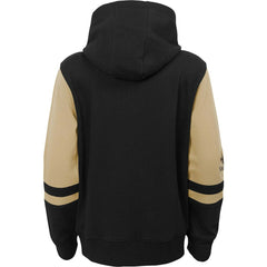 New Orleans Saints Youth Colorblock Full-Zip Hoodie - Black Hoodies