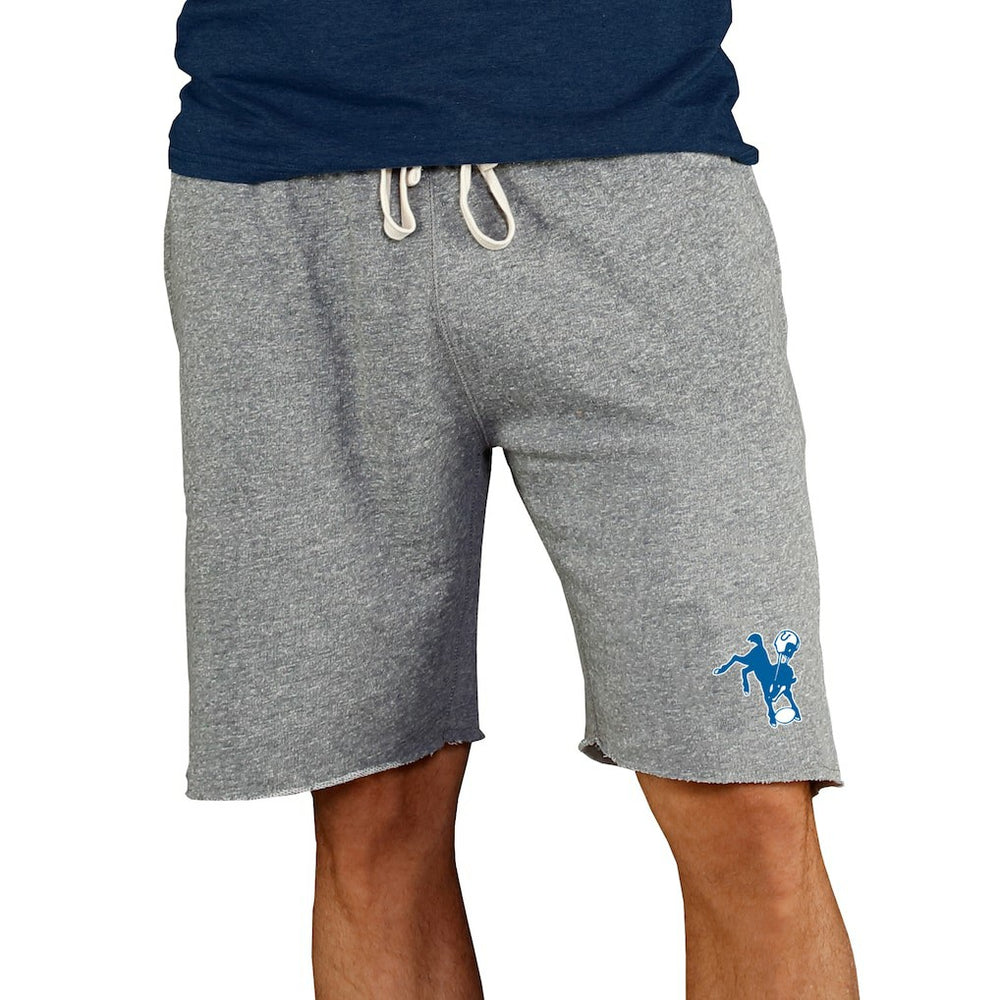 Indianapolis Colts Concepts Sport Throwback Logo Mainstream Terry Shorts - Gray Shorts