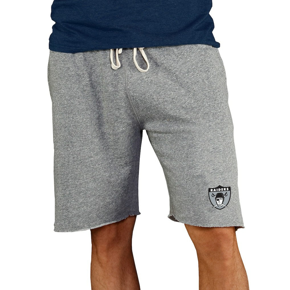 Las Vegas Raiders Concepts Sport Throwback Logo Mainstream Terry Shorts - Gray Shorts