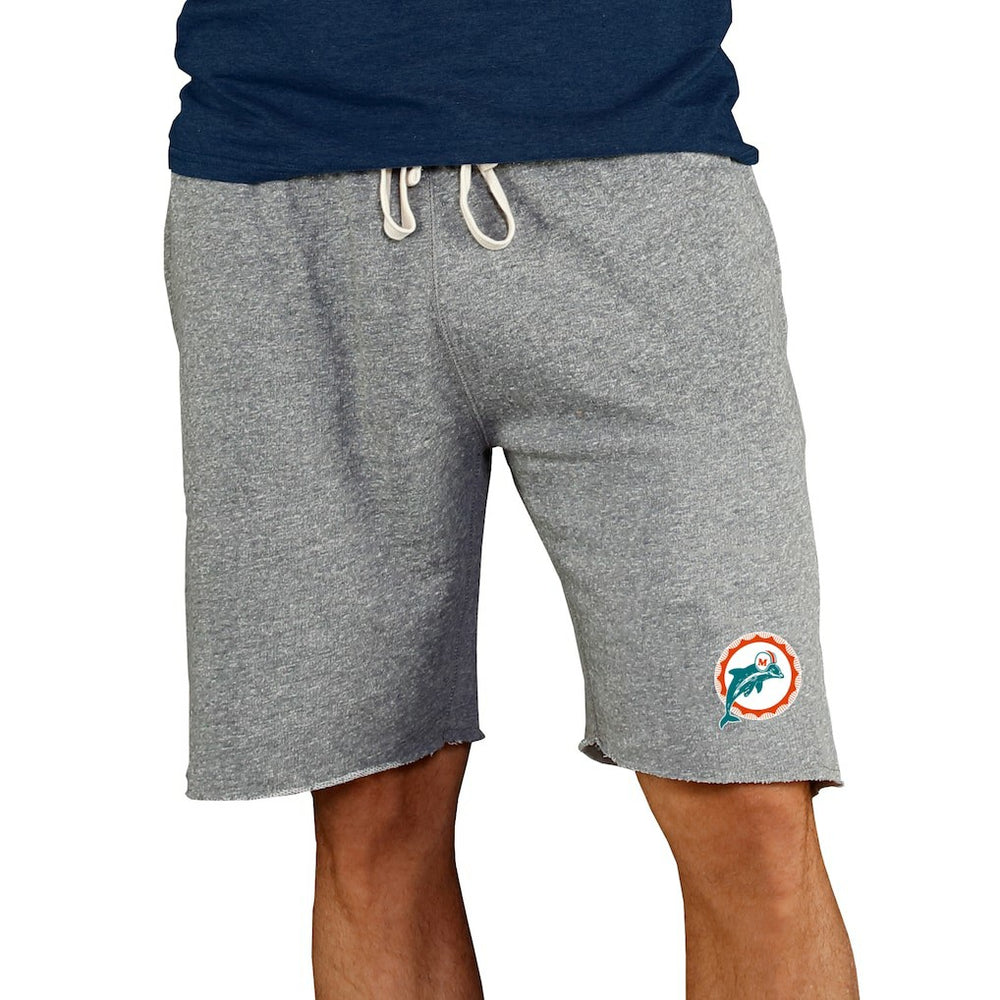 Miami Dolphins Concepts Sport Throwback Logo Mainstream Terry Shorts - Gray Shorts