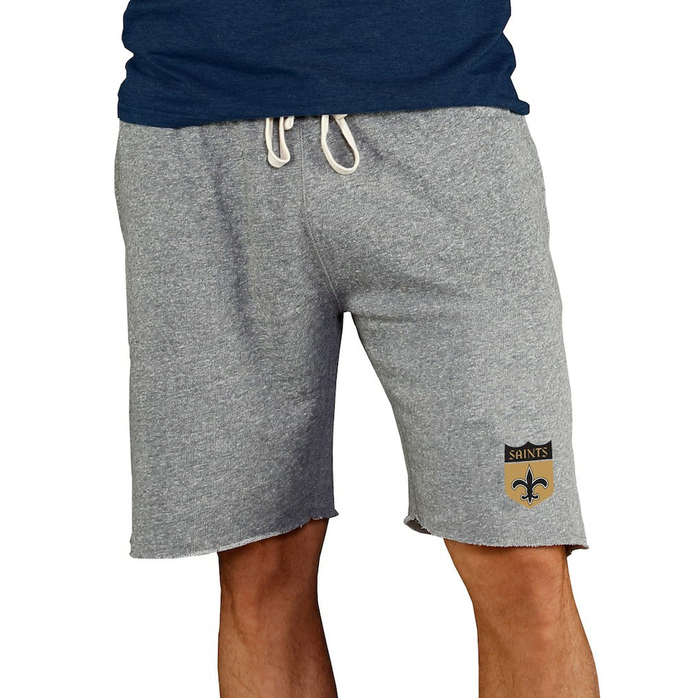 New Orleans Saints Concepts Sport Throwback Logo Mainstream Terry Shorts - Gray Shorts