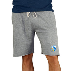 Los Angeles Chargers Concepts Sport Throwback Logo Mainstream Terry Shorts - Gray Shorts