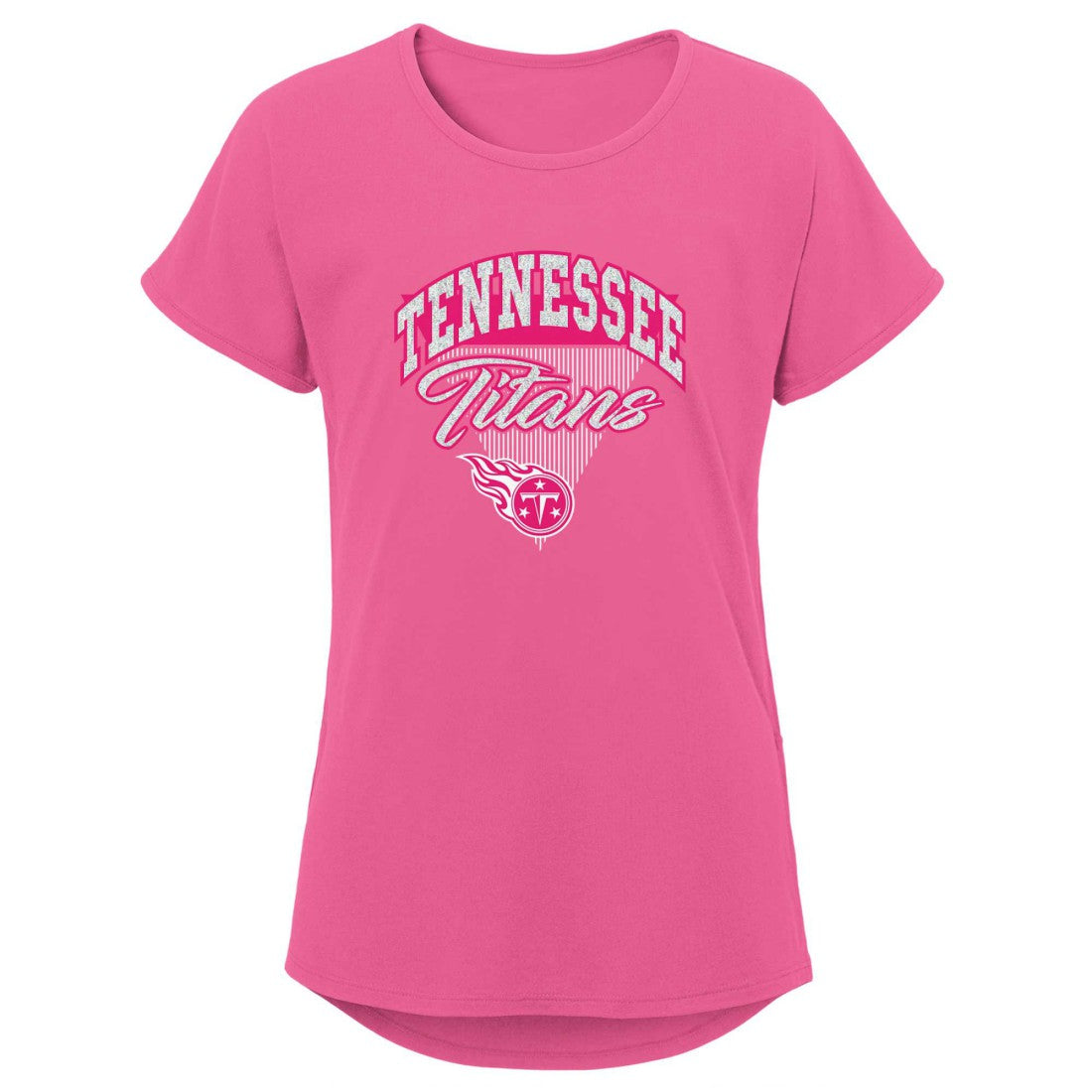 Tennessee Titans Girls Youth Playtime Dolman T-Shirt - Pink T-shirts