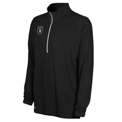 Las Vegas Raiders Combine Authentic Raglan Quarter-Zip Top - Black Tops