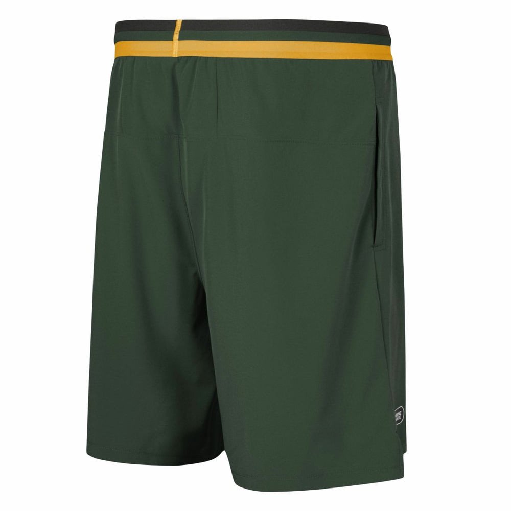 Green Bay Packers Cool Down Tri-Color Elastic Training Shorts - Green Shorts