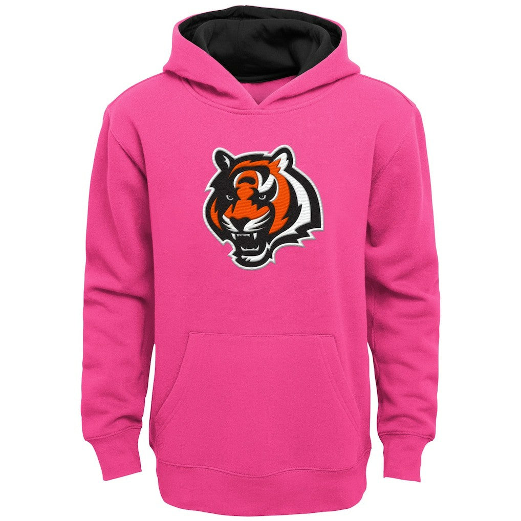 Cincinnati Bengals Girls Youth Prime Pullover Hoodie - Pink Hoodies