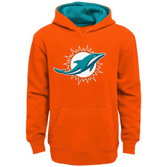 Miami Dolphins Youth Prime Pullover Hoodie - Orange Hoodies