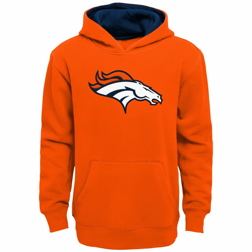 Denver Broncos Youth Prime Pullover Hoodie - Orange Hoodies