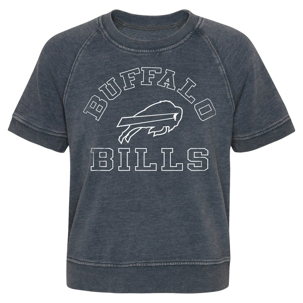 Buffalo Bills Girls Juniors Cheer Squad Raglan T-Shirt - Heather Charcoal T-shirts