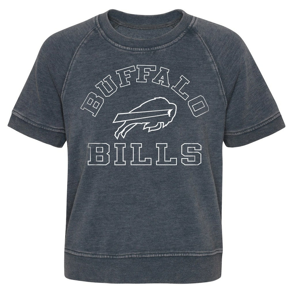 Buffalo Bills Girls Juniors Cheer Squad Raglan T-Shirt - Heather Charcoal T-shirts