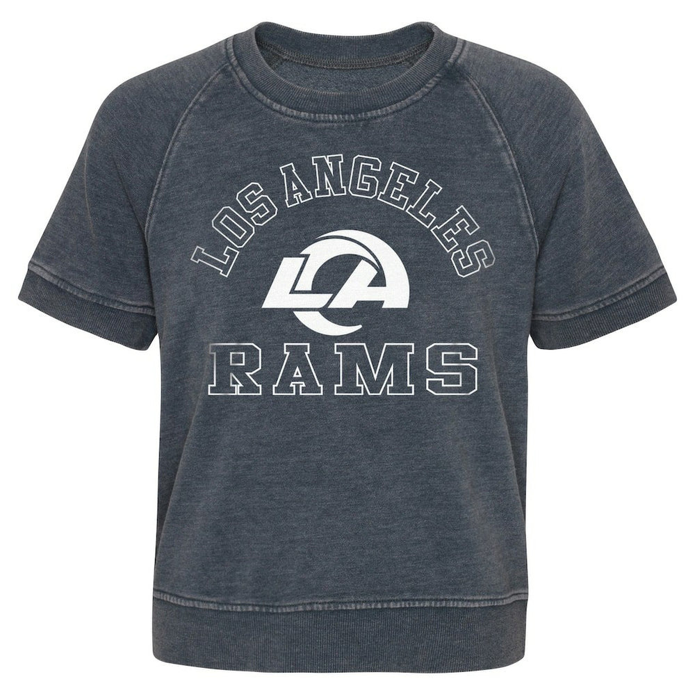 Los Angeles Rams Girls Juniors Cheer Squad Raglan T-Shirt - Heather Charcoal T-shirts