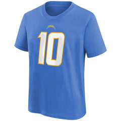 Justin Herbert Los Angeles Chargers Youth Player Name & Number T-Shirt - Powder Blue T-shirts
