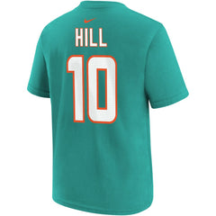 Tyreek Hill Miami Dolphins Youth Player Name & Number T-Shirt - Aqua T-shirts