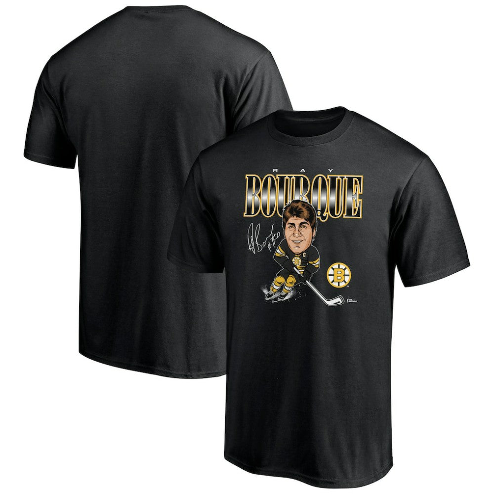 Ray Bourque Boston Bruins Player Caricature T-Shirt - Black | US 5192691