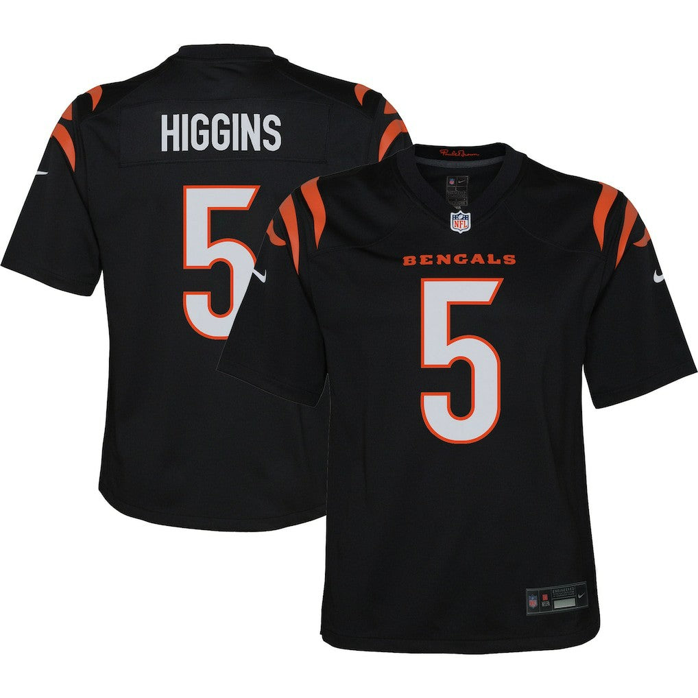 Tee Higgins Cincinnati Bengals Youth Game Jersey - Black Jerseys