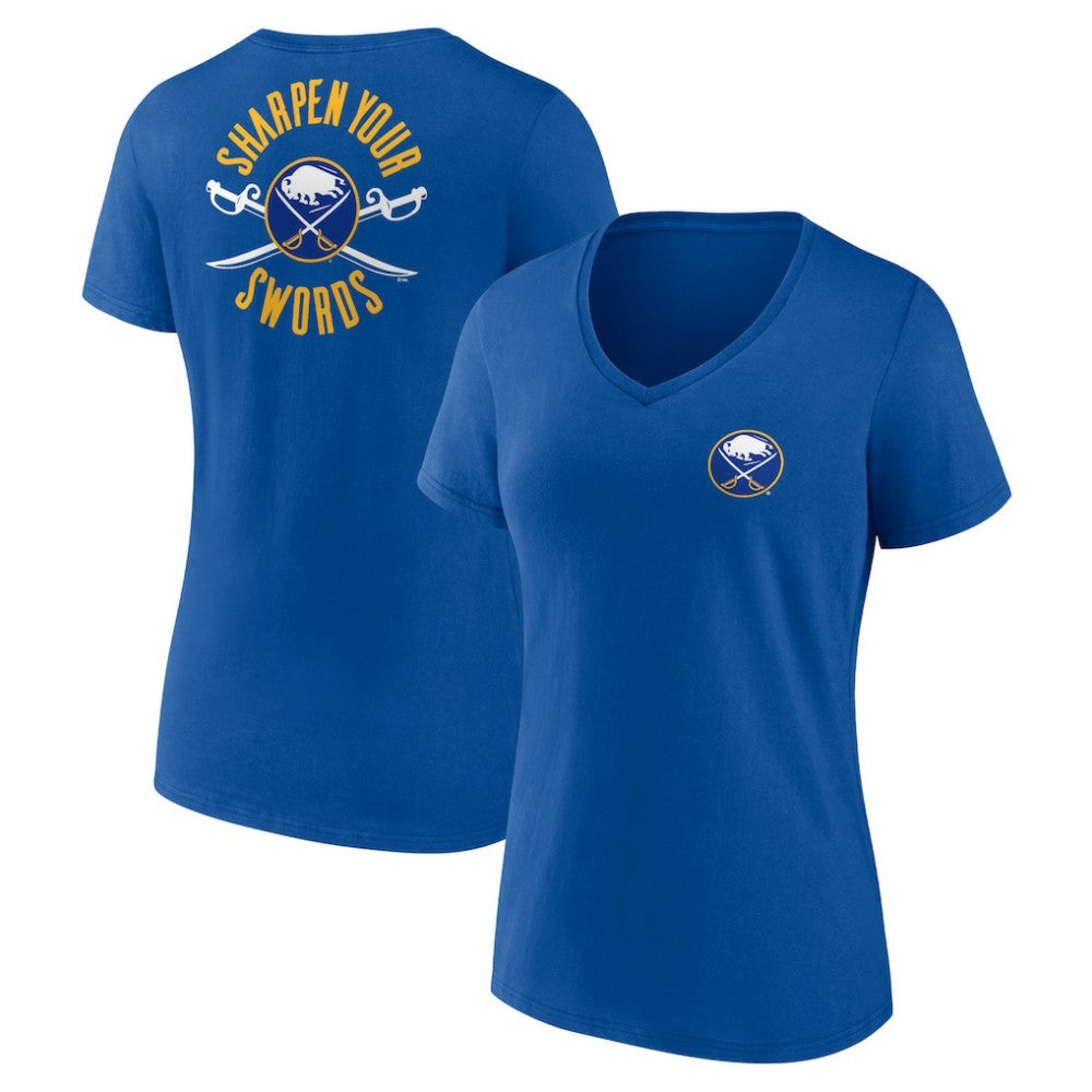 Buffalo Sabres Women's Territorial V-Neck T-Shirt - Royal | US 5194609