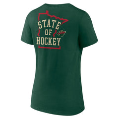 Minnesota Wild Women's Territorial V-Neck T-Shirt - Green | US 5194611